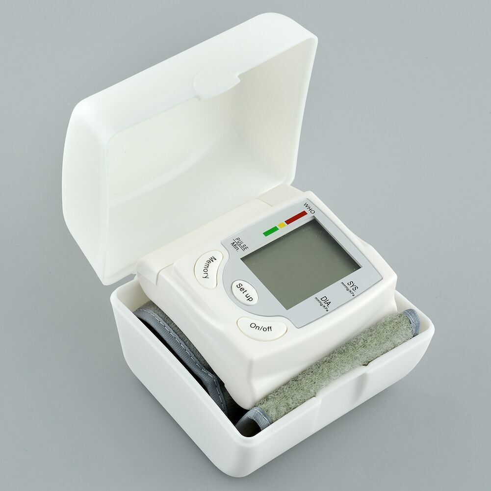 Automatic Wrist Blood Pressure Monitor with Large LCD Screen - Adjustable Cuff, Pulse Rate Detection, Irregular Heartbeat Alert, Battery-Powered(Batteries Not Included) 36V Or Lower, Safe for Adults, for Summer