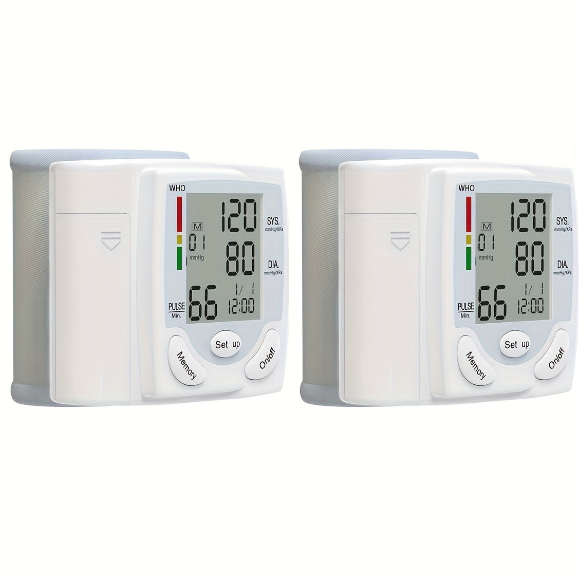 CHANG KUN Wrist Electronic Blood Pressure Monitor for Adults - Professional Medical Grade BP Sphygmomanometer with LCD Display, Adjustable Cuff, Memory Storage & Setup Menu - Home Health Monitoring (Batteries Not Included), Blood Pressure Monitor for