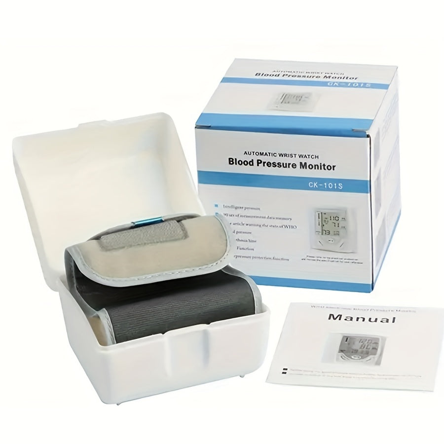CHANG KUN Wrist Electronic Blood Pressure Monitor for Adults - Professional Medical Grade BP Sphygmomanometer with LCD Display, Adjustable Cuff, Memory Storage & Setup Menu - Home Health Monitoring (Batteries Not Included), Blood Pressure Monitor for