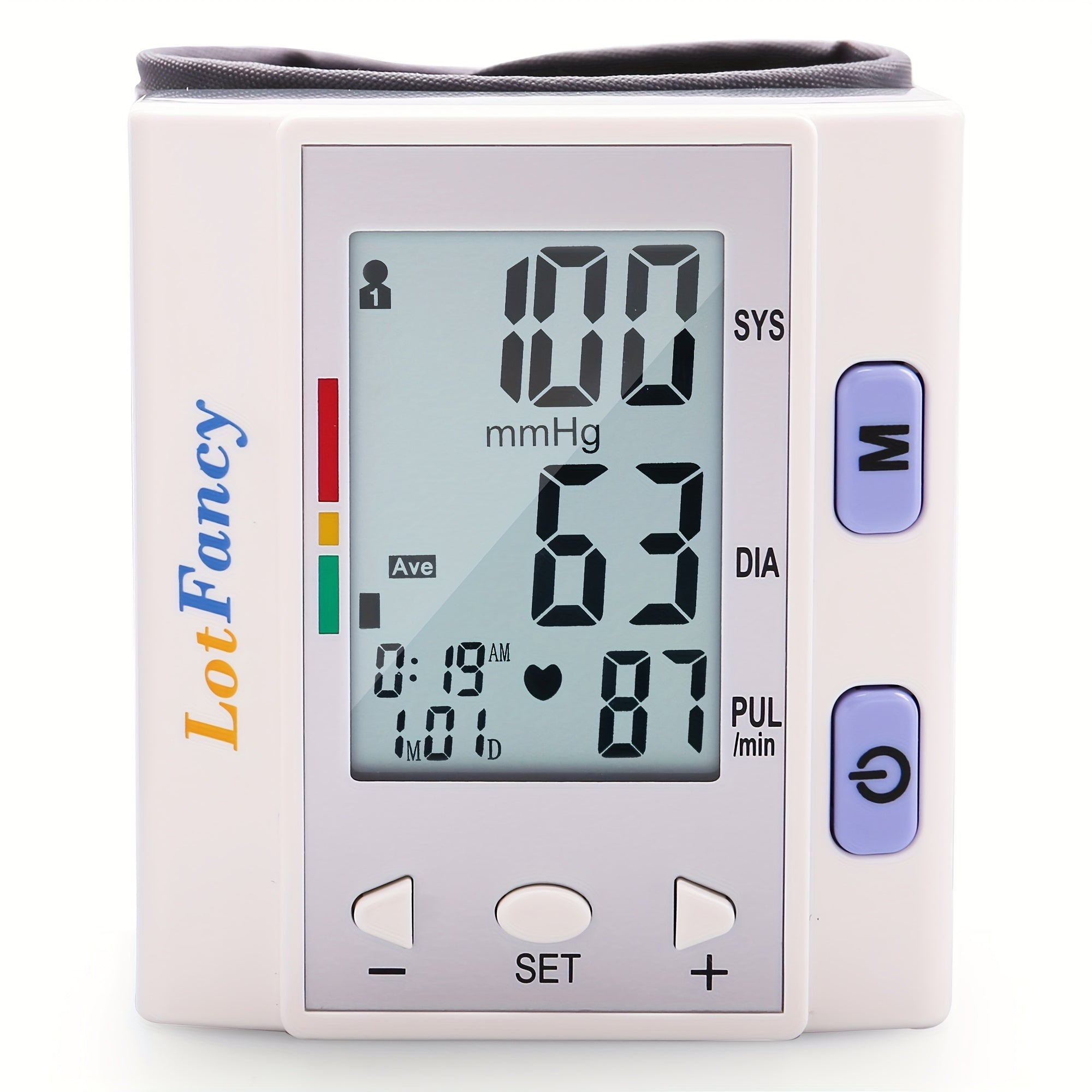 Wrist Blood Pressure Monitor, BP Cuff, Automatic Digital Blood Pressure Machine, BP Monitor, 5.3"-8.5", 4 Users, 120 Memory, Large Screen
