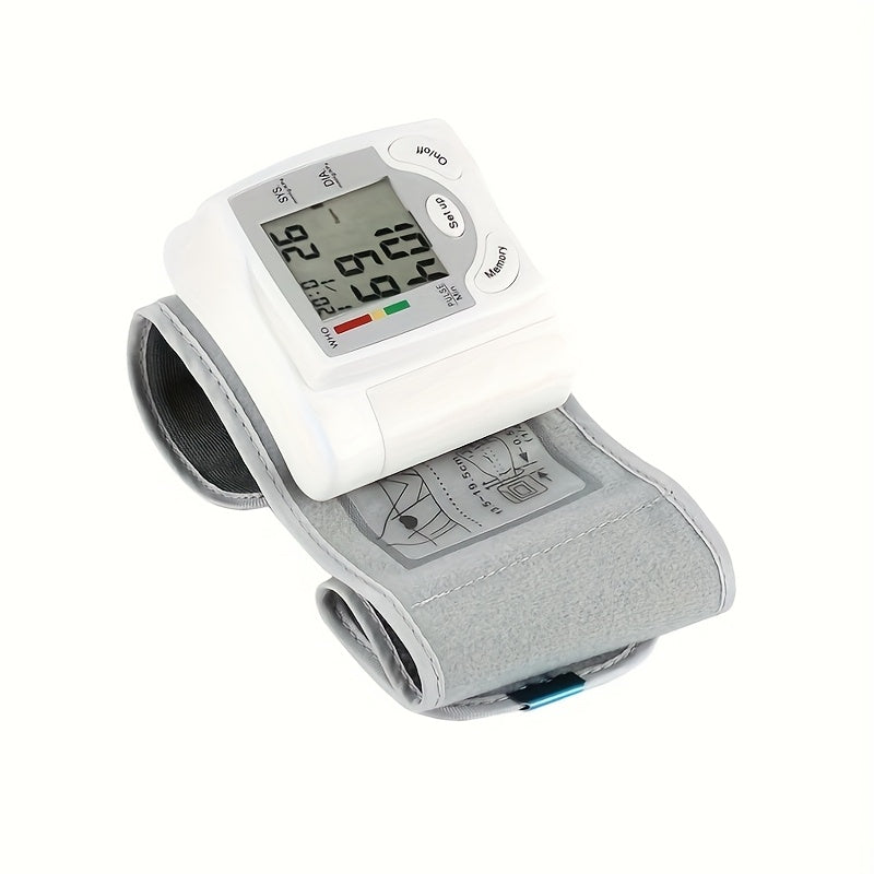 CHANG KUN Wrist Electronic Blood Pressure Monitor for Adults - Professional Medical Grade BP Sphygmomanometer with LCD Display, Adjustable Cuff, Memory Storage & Setup Menu - Home Health Monitoring (Batteries Not Included), Blood Pressure Monitor for