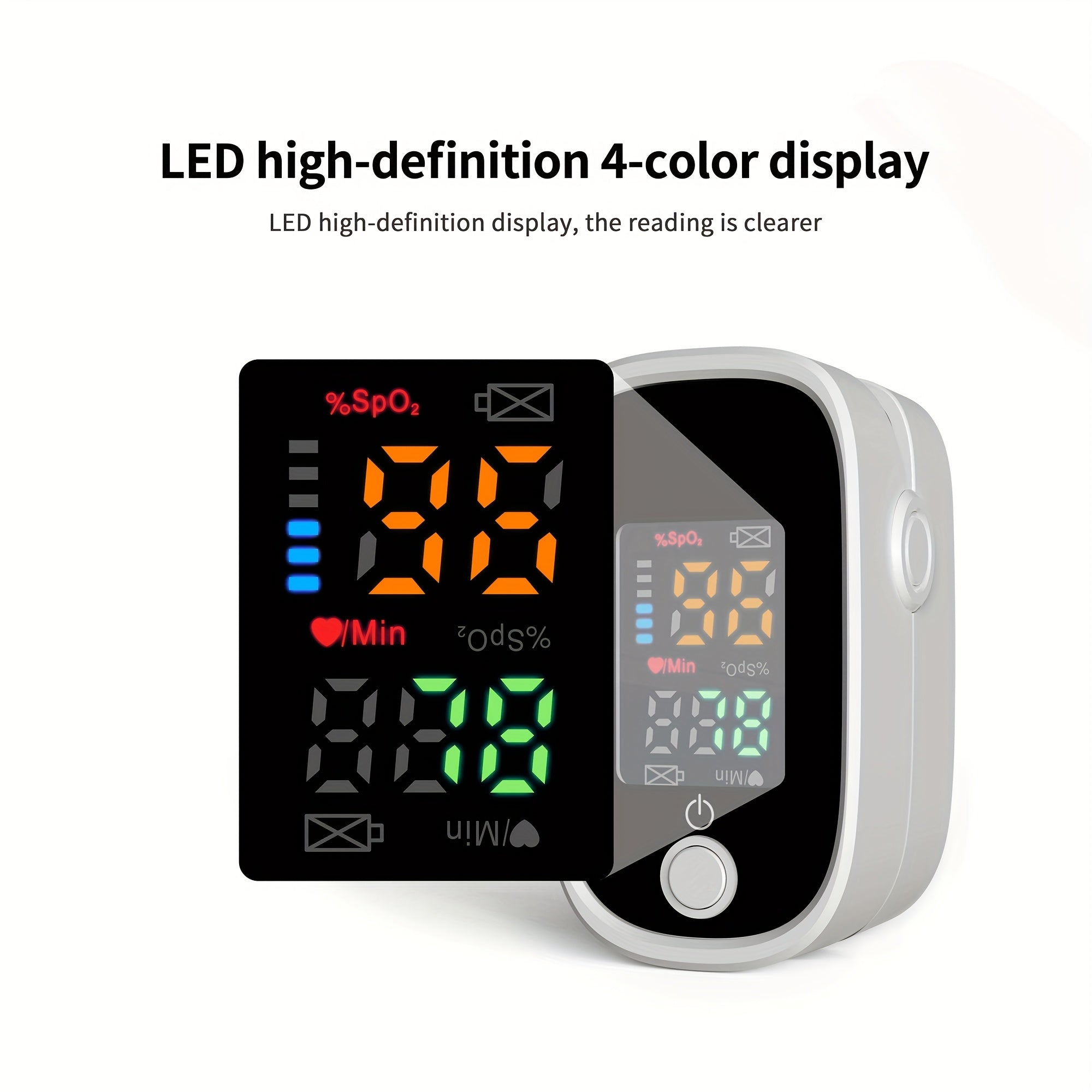 2pcs CHANG KUN Automatic Wrist Blood Pressure Monitor & Oximeter Set - Large LCD Display, Adjustable Cuff, Multi-User Mode (99 Readings Per User), Battery-Powered, Ideal for Home Use & Fitness Tracking, Health Monitoring, Sleek Design, Durable