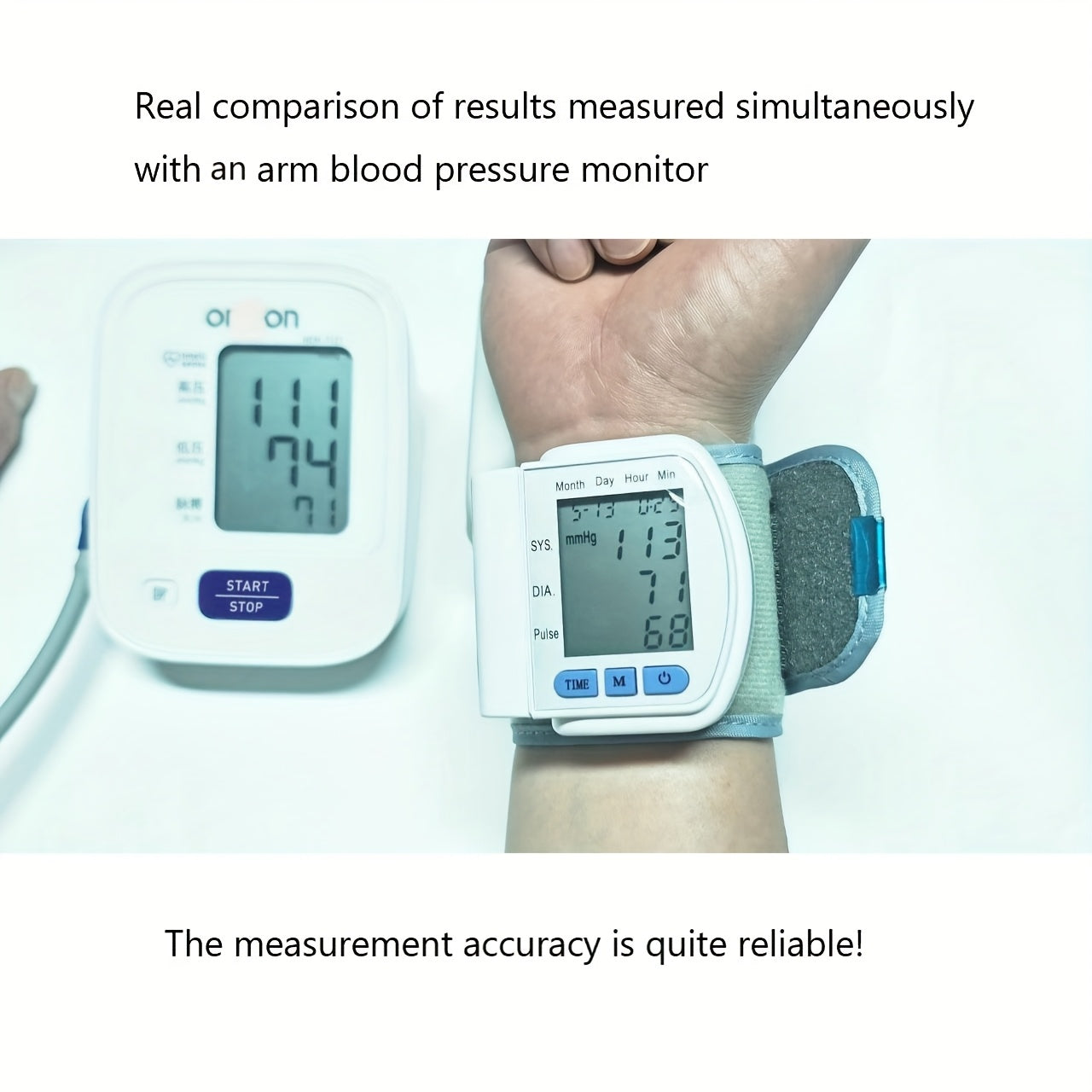 Automatic Wrist Blood Pressure Monitor with Large LCD Screen - Adjustable Cuff, Pulse Rate Detection, Irregular Heartbeat Alert, Battery-Powered(Batteries Not Included) 36V Or Lower, Safe for Adults, for Summer
